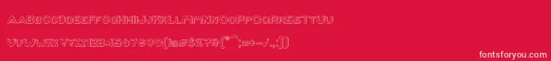Шрифт RmTubewayChrome – розовые шрифты на красном фоне