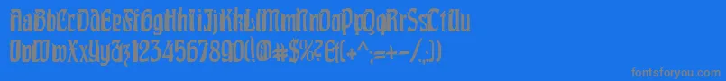 PittoreskCondensed Font – Gray Fonts on Blue Background