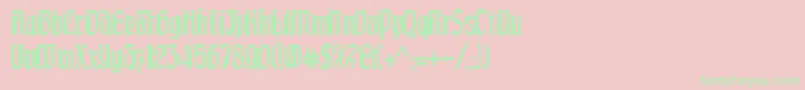 PittoreskCondensed Font – Green Fonts on Pink Background