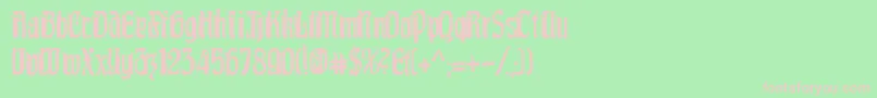 PittoreskCondensed Font – Pink Fonts on Green Background