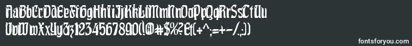 Шрифт PittoreskCondensed – белые шрифты