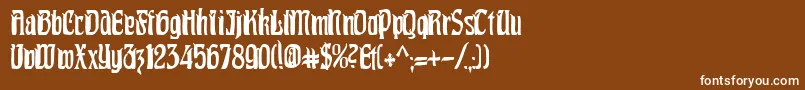 PittoreskCondensed Font – White Fonts on Brown Background