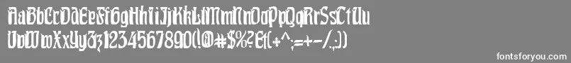 PittoreskCondensed Font – White Fonts on Gray Background