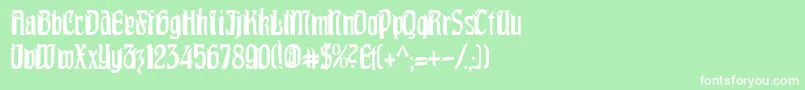 PittoreskCondensed Font – White Fonts on Green Background