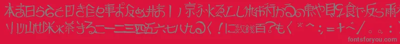 JapTradTtf1.183.1-Schriftart – Graue Schriften auf rotem Hintergrund