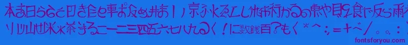 fuente JapTradTtf1.183.1 – Fuentes Moradas Sobre Fondo Azul