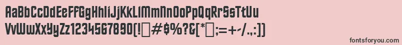 フォントToscr – ピンクの背景に黒い文字