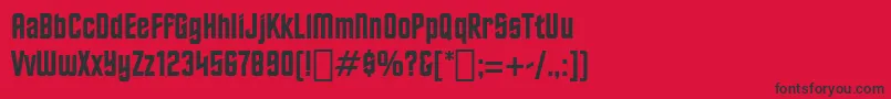 Toscr Font – Black Fonts on Red Background