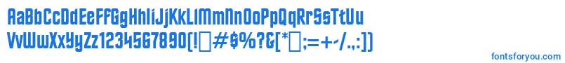 フォントToscr – 白い背景に青い文字