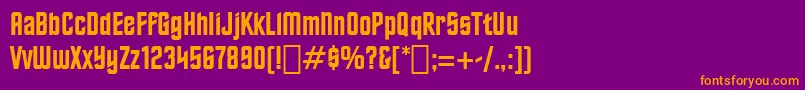 Toscr Font – Orange Fonts on Purple Background