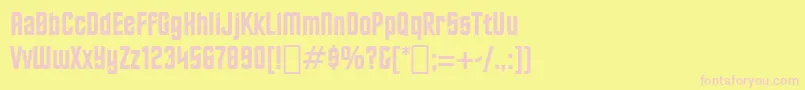 Toscr Font – Pink Fonts on Yellow Background