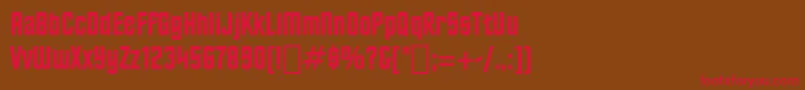 Шрифт Toscr – красные шрифты на коричневом фоне