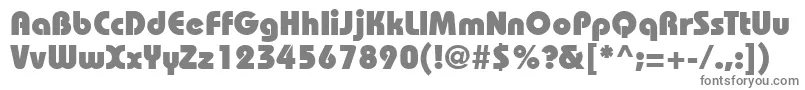 Bahamas ffy-fontti – harmaat kirjasimet valkoisella taustalla