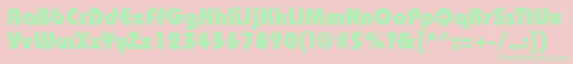 Bahamas ffy Font – Green Fonts on Pink Background