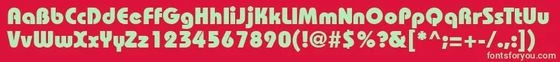 Czcionka Bahamas ffy – zielone czcionki na czerwonym tle