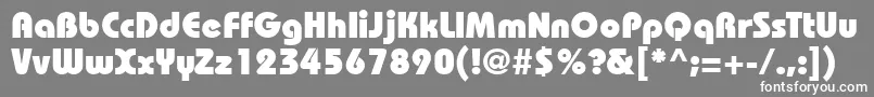 フォントBahamas ffy – 灰色の背景に白い文字