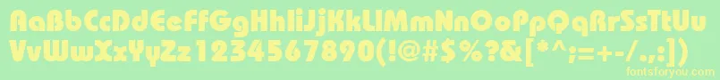 Bahamas ffy Font – Yellow Fonts on Green Background