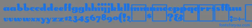 Dsrabbitmedium Font – Blue Fonts on Gray Background