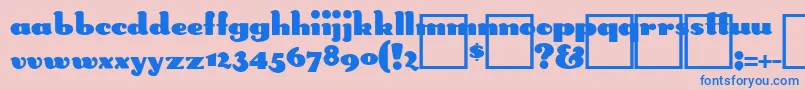 Dsrabbitmedium Font – Blue Fonts on Pink Background