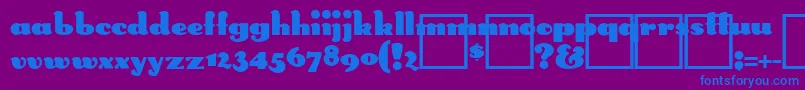 Dsrabbitmedium Font – Blue Fonts on Purple Background