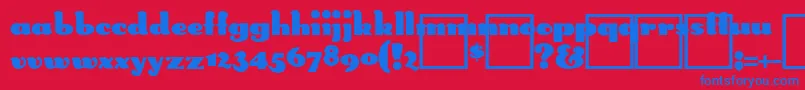 Dsrabbitmedium Font – Blue Fonts on Red Background