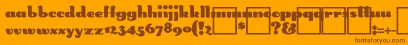 Dsrabbitmedium Font – Brown Fonts on Orange Background