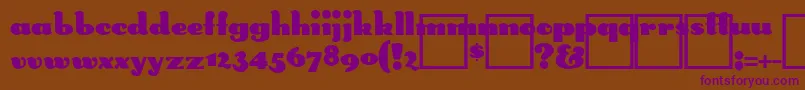 Dsrabbitmedium-Schriftart – Violette Schriften auf braunem Hintergrund