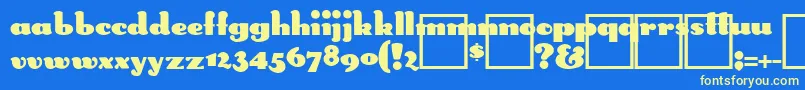 Dsrabbitmedium Font – Yellow Fonts on Blue Background