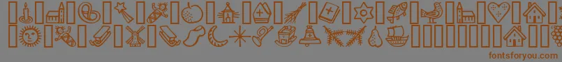 Troyerdecember Font – Brown Fonts on Gray Background