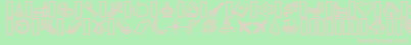 Troyerdecember Font – Pink Fonts on Green Background