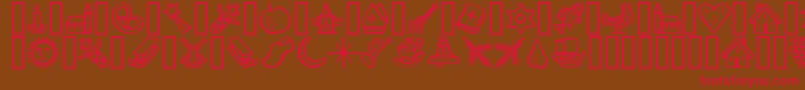 Troyerdecember Font – Red Fonts on Brown Background