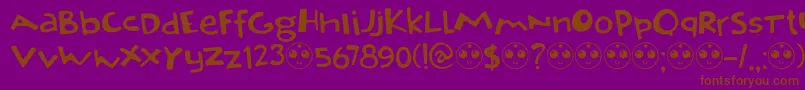 DkOrenji Font – Brown Fonts on Purple Background