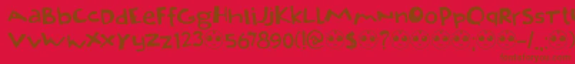 DkOrenji Font – Brown Fonts on Red Background