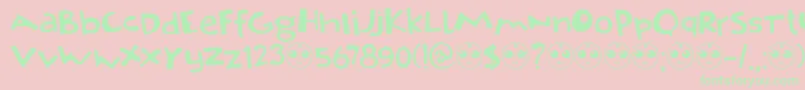 DkOrenji Font – Green Fonts on Pink Background