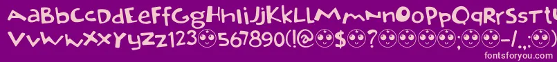 DkOrenji Font – Pink Fonts on Purple Background