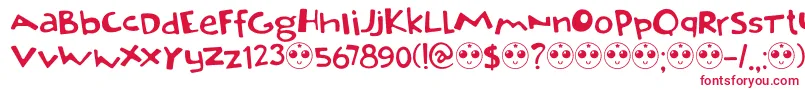 DkOrenji Font – Red Fonts on White Background