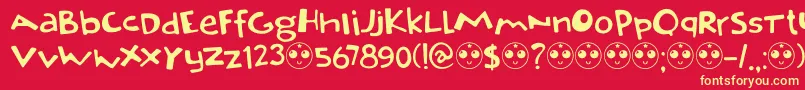 DkOrenji Font – Yellow Fonts on Red Background