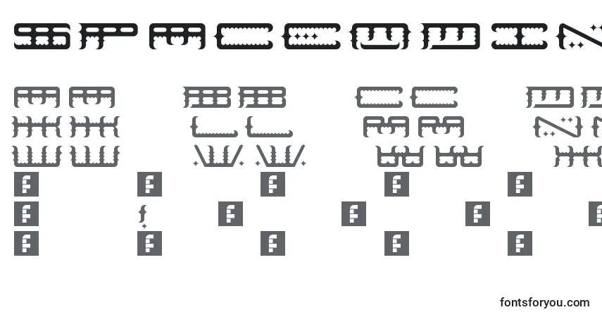 Czcionka SpaceOdin – alfabet, cyfry, specjalne znaki