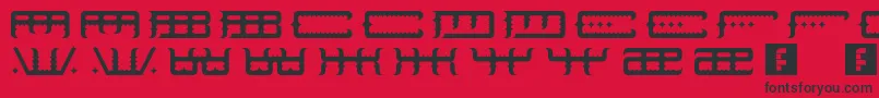 フォントSpaceOdin – 赤い背景に黒い文字