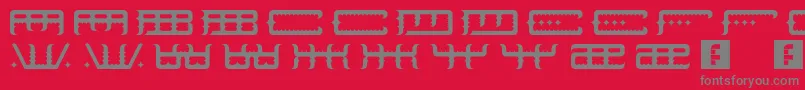 SpaceOdin Font – Gray Fonts on Red Background