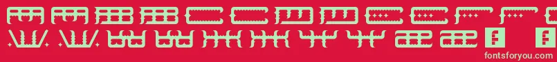 SpaceOdin Font – Green Fonts on Red Background