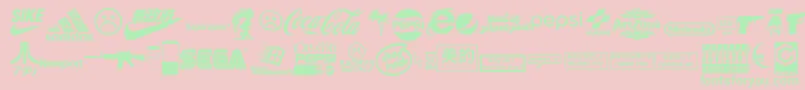 Vaporwave Font – Green Fonts on Pink Background