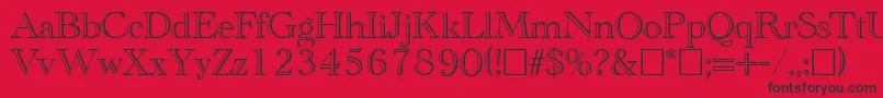 CathedralopenRegular Font – Black Fonts on Red Background