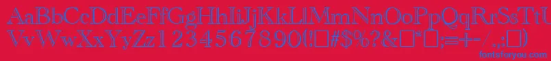 CathedralopenRegular Font – Blue Fonts on Red Background