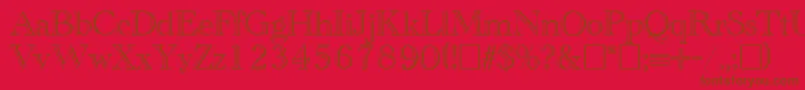 CathedralopenRegular Font – Brown Fonts on Red Background