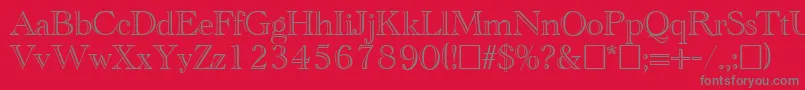 CathedralopenRegular Font – Gray Fonts on Red Background