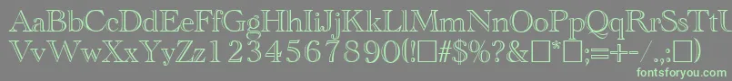 CathedralopenRegular Font – Green Fonts on Gray Background