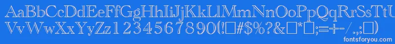 CathedralopenRegular Font – Pink Fonts on Blue Background