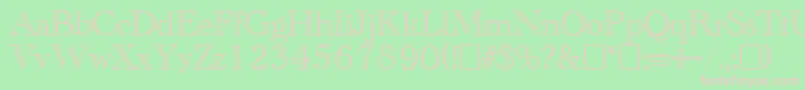 CathedralopenRegular Font – Pink Fonts on Green Background