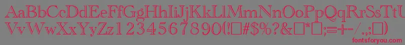 フォントCathedralopenRegular – 赤い文字の灰色の背景